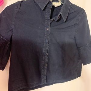 Vintage, button-up crop top(XS/S)